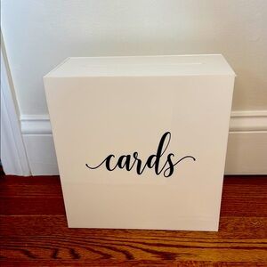 White Card Box with Script Text